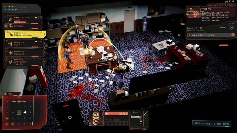Mission scene showing a VULTURE operative extracting a Target from an infected zone