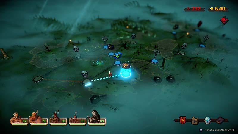 Early gameplay scene with basic movement and attack positioning