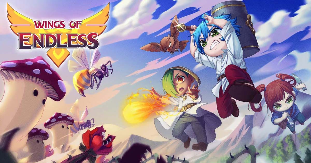 Wings of Endless key art pixel art action RPG fantasy world Hariku bounty hunter