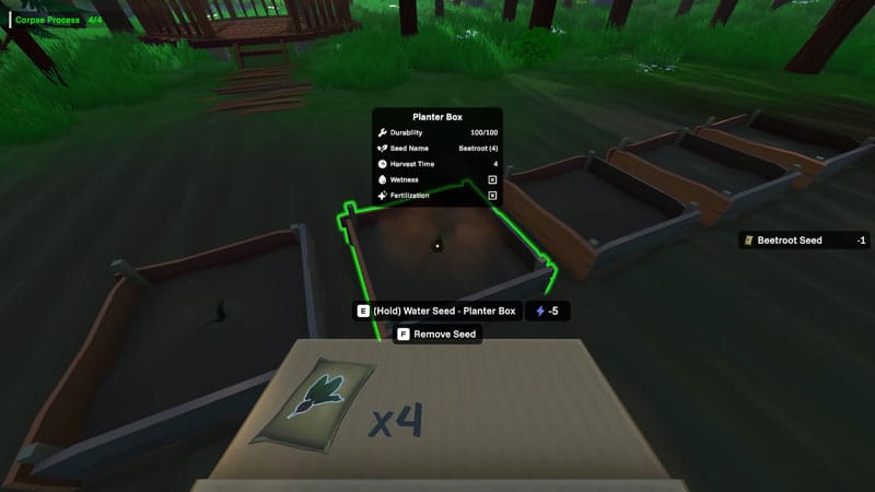 First-person combat gameplay scene defending graves from zombie waves