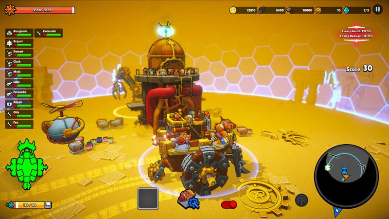 Ship combat with turret fire against incoming zombies