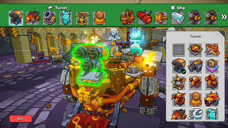 Ship customization and defensive build setup