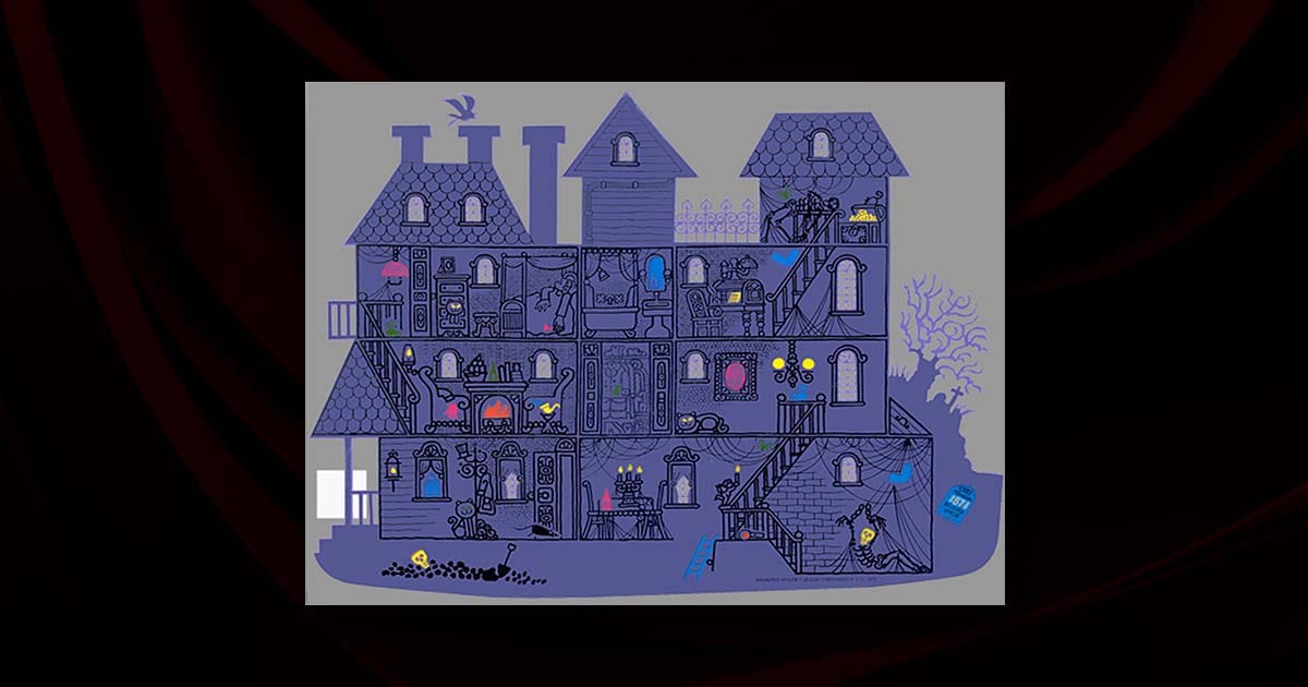 Haunted House 1972 Magnavox Odyssey gameplay with haunted house overlay and paddle controllers