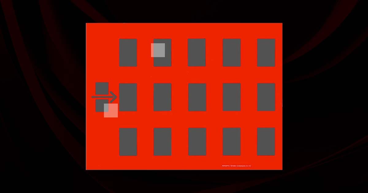 Percepts Magnavox Odyssey 3x5 symbol grid overlay for 1970s analog console memory and pattern gameplay