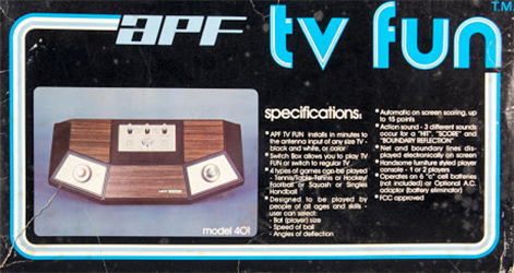 APF tv fun model 401 home video game console